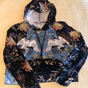 Asian inspired hooded crop top